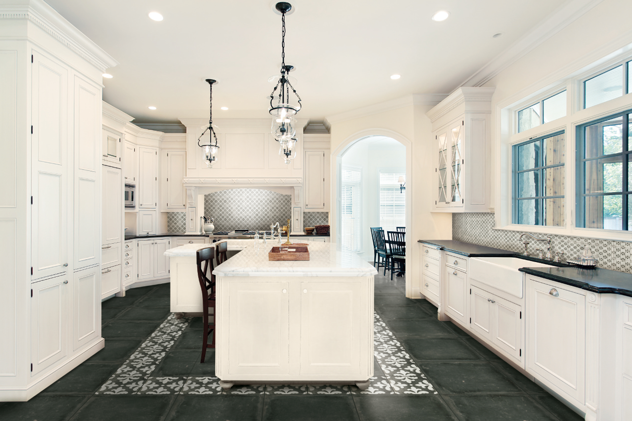 Palazzo 12" x 24" Floor & Wall Tile in Castle Graphite