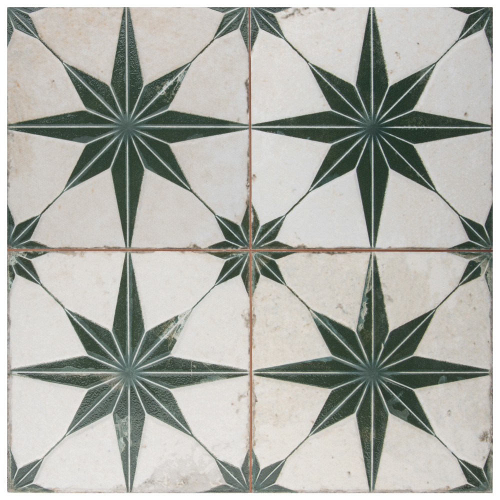 Kings Star Luxe Sage 17-5/8 in. x 17-5/8 in. Ceramic Floor and Wall Tile