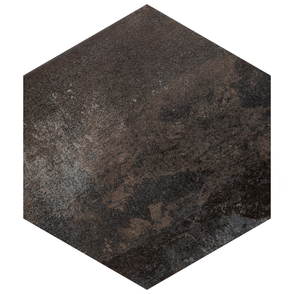 Industrial Hex Multi Mix 8-1/2 in. x 9-7/8 in. Porcelain Floor and Wall Tile