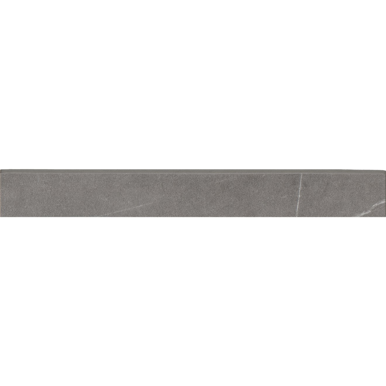 Nomade 3" x 24" Matte Porcelain Bullnose Trim in Argent