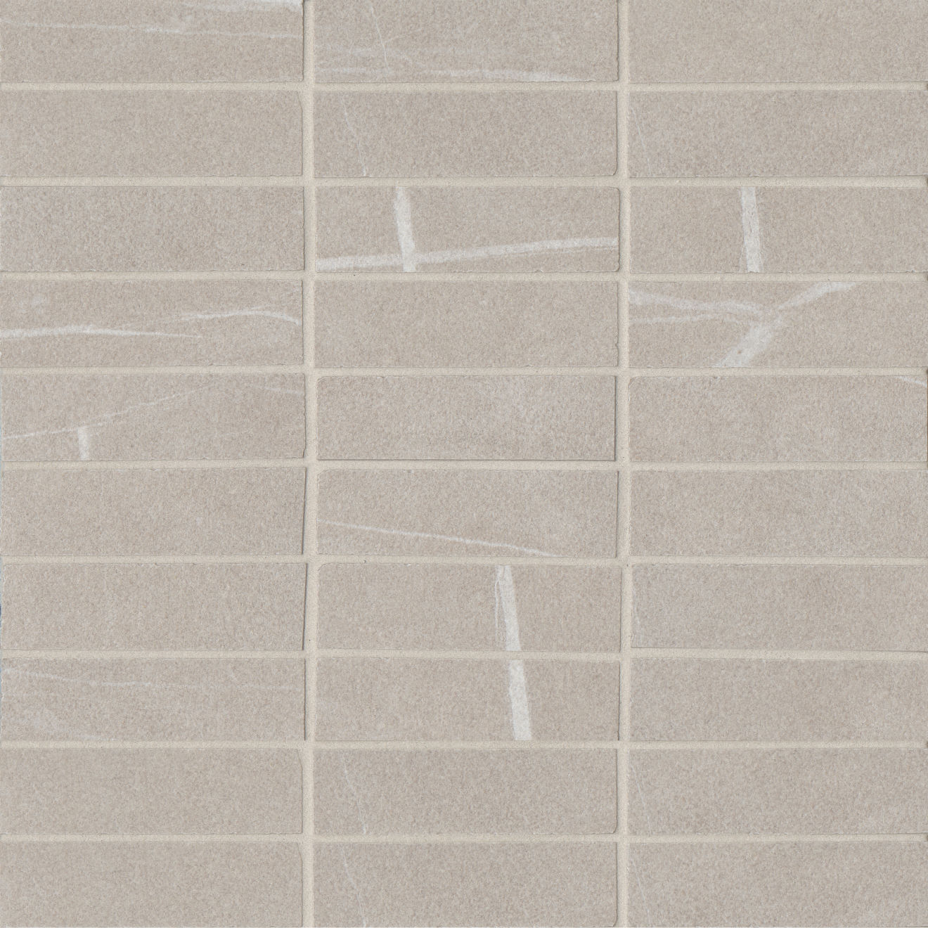 Nomade 1"x4" Matte Porcelain Straight Set Mosaic Tile in Bone
