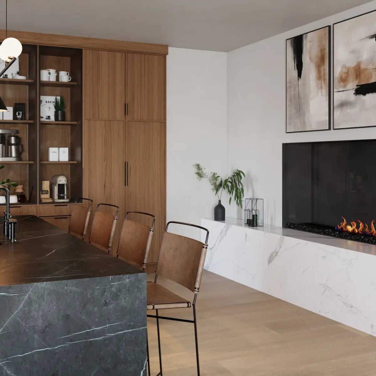 Planx 12" x 72" Wood Look Honed Porcelain Tile in Bark - Image 2