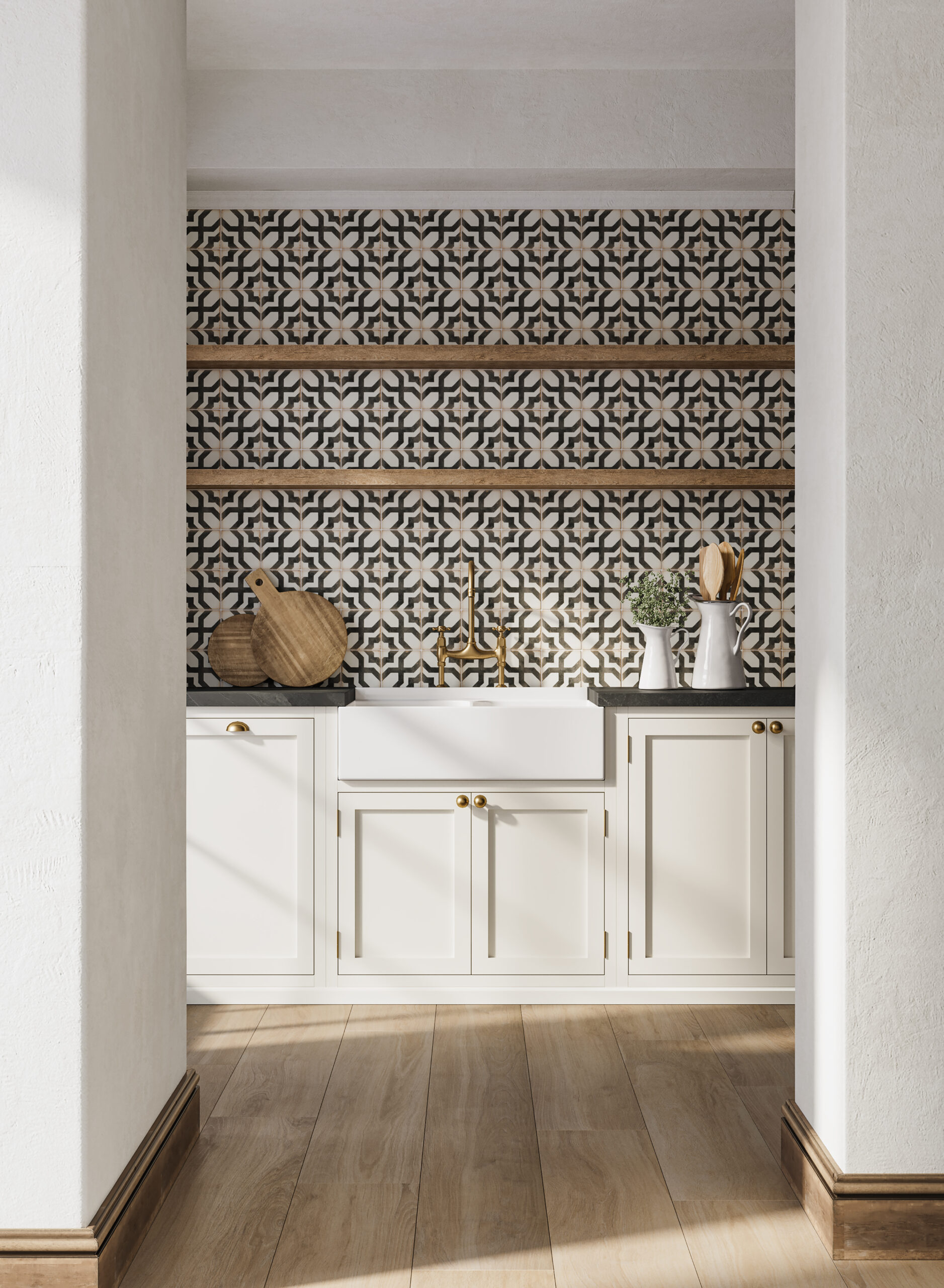 Casablanca 5" x 5" Matte Ceramic Tile in Farissi