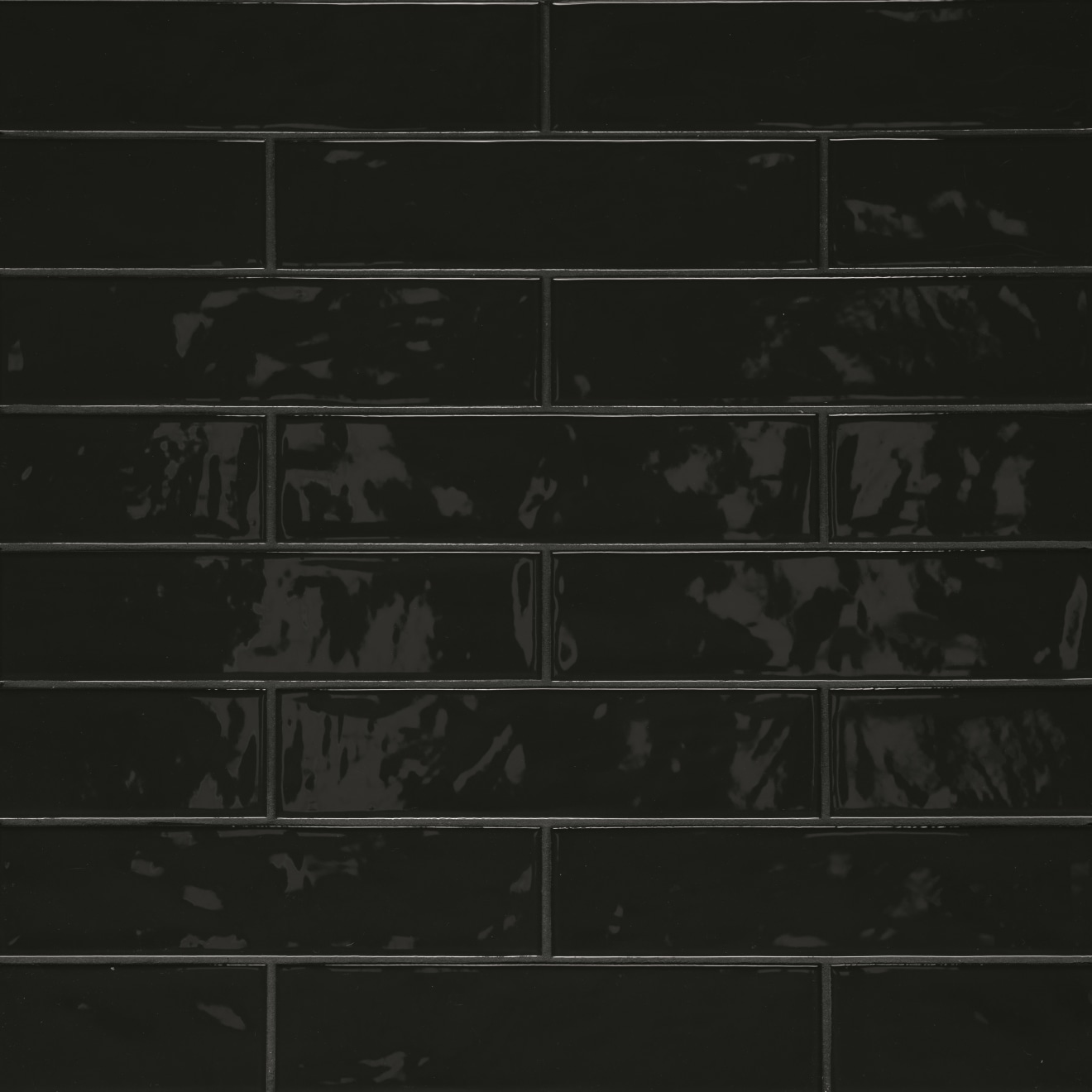 Clara 2.75" x 11" Glossy Porcelain Tile in Noir