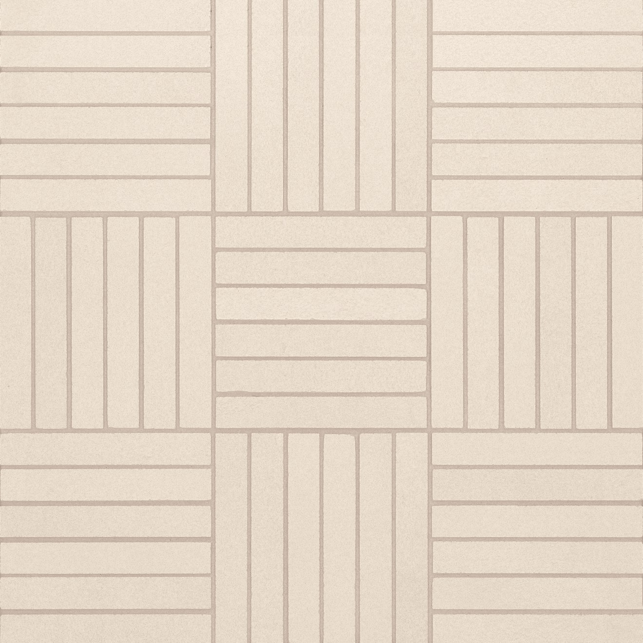 Sahara .5" x 4" Matte Crosshatch Porcelain Mosaic Tile in White