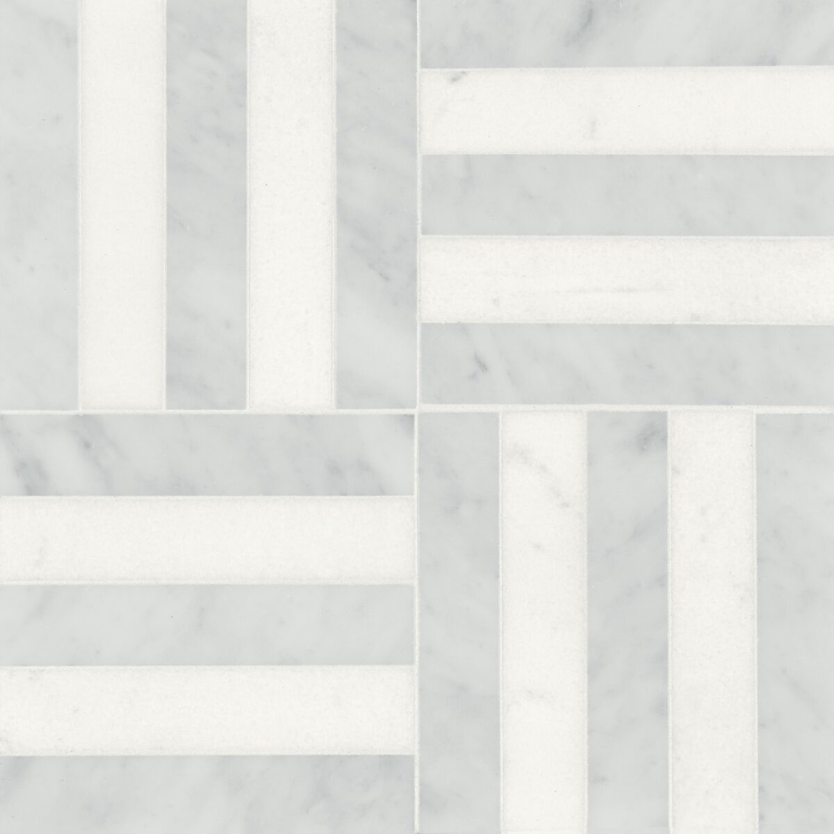 Matisse White Carrara & Thassos Mosaic 2 Blend Honed
