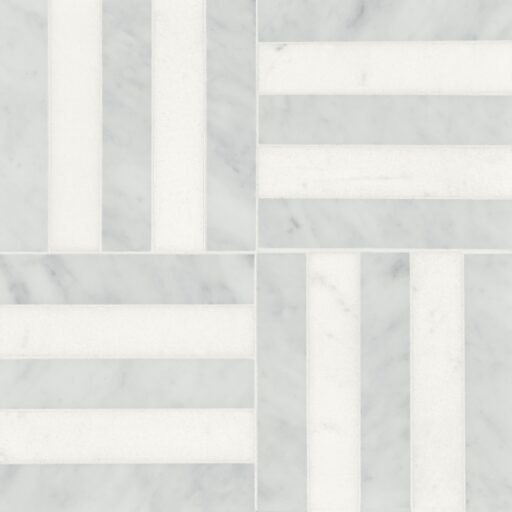 Matisse White Carrara & Thassos Mosaic 2 Blend Honed
