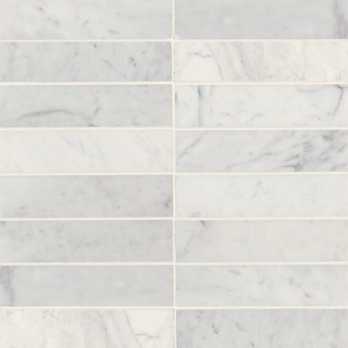 Monet White Carrara 2" x 8" Floor & Wall Tile Honed