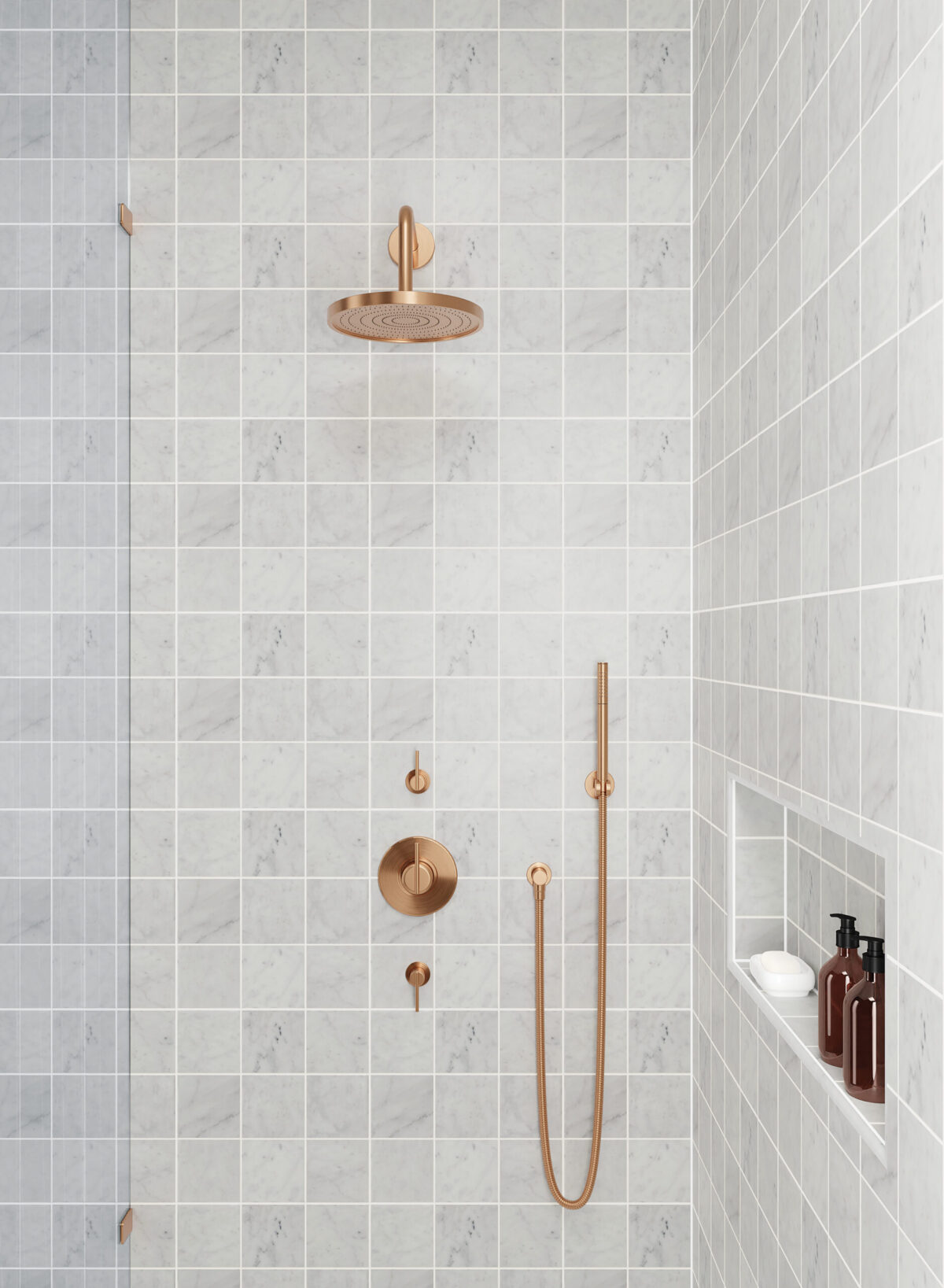 Monet White Carrara 4" x 4" Floor & Wall Tile Honed - Image 3