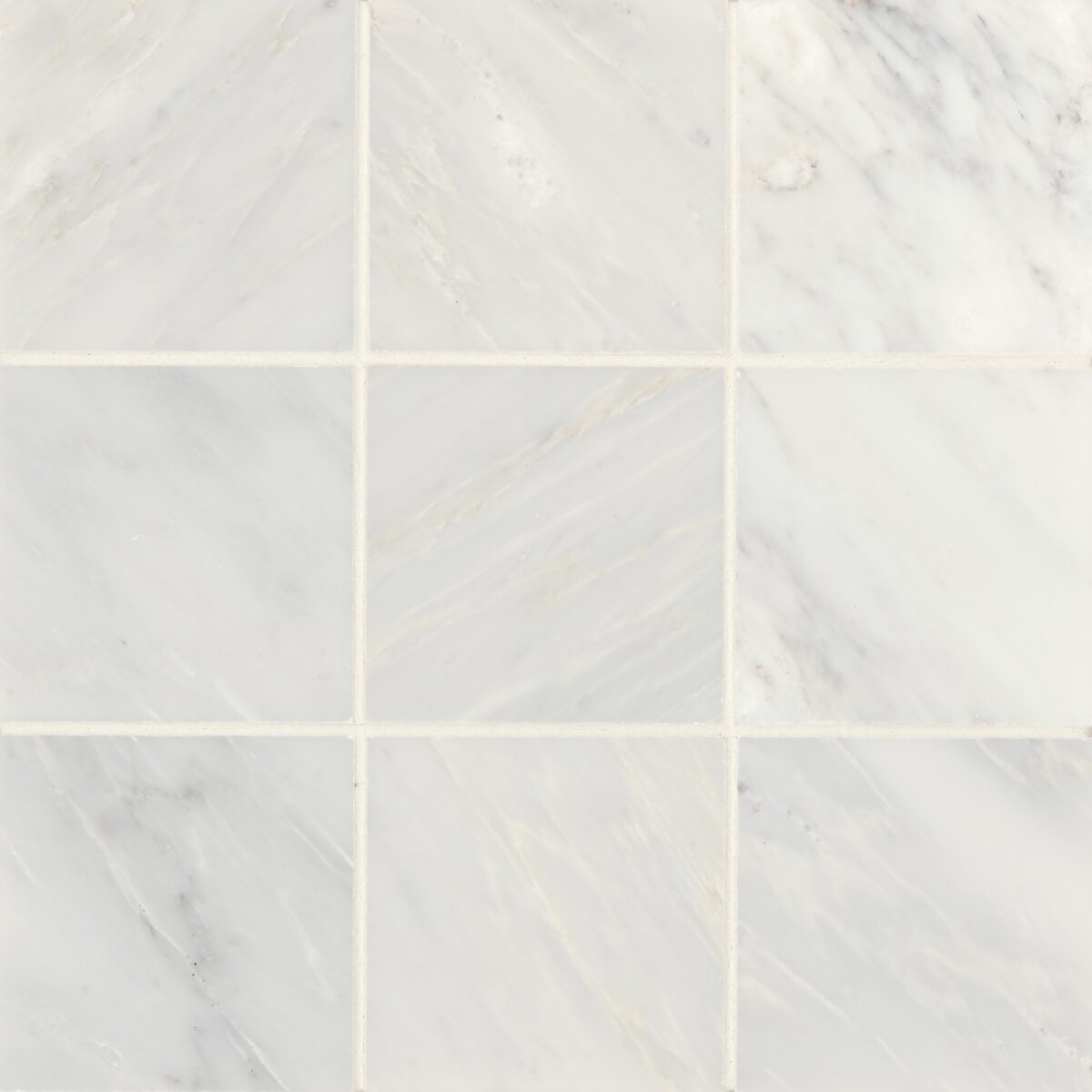 Monet Oriental White 4" x 4" Floor & Wall Tile Honed