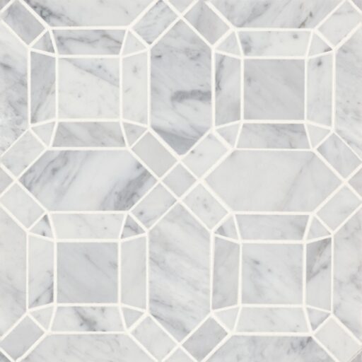 Monet White Carrara Mosaic 1 Honed