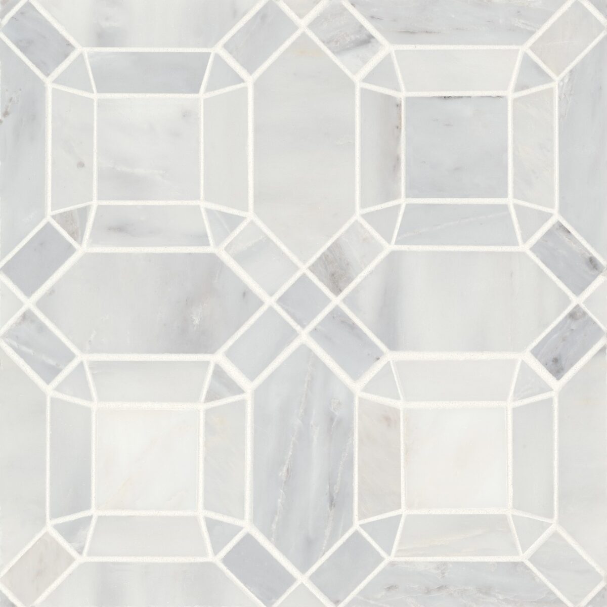 Monet Oriental White Mosaic 1 Honed