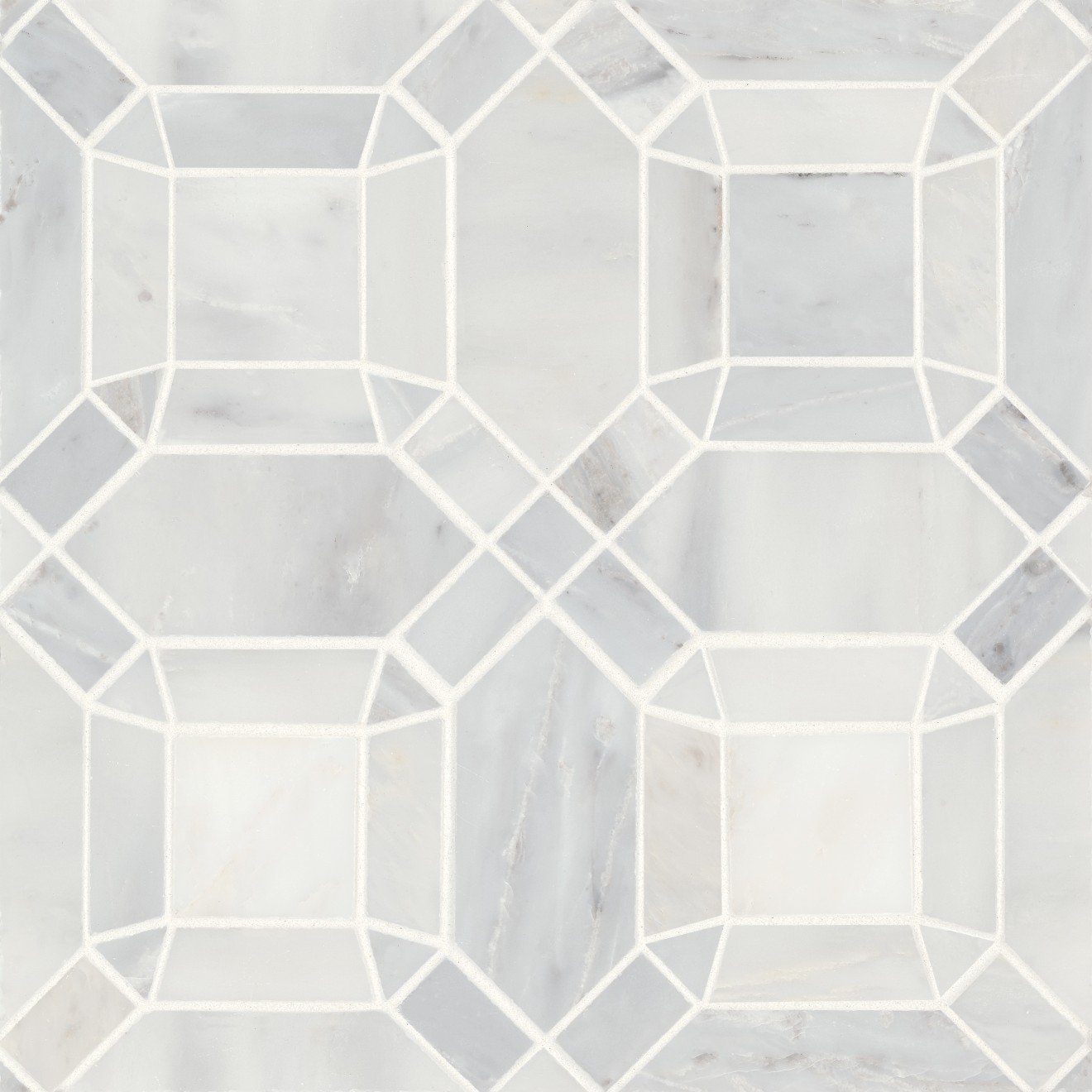 Monet Oriental White Mosaic 1 Honed