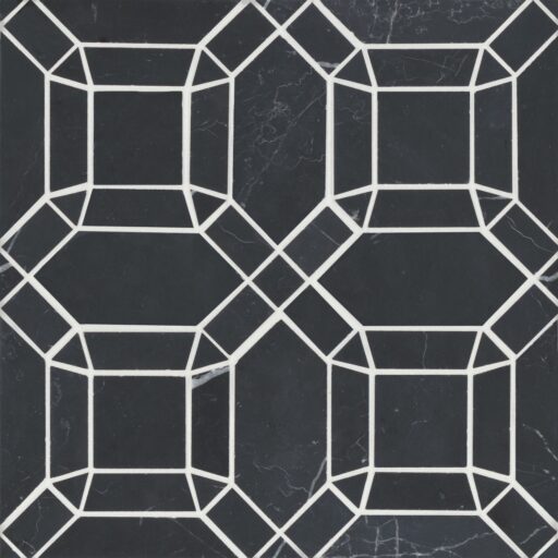 Monet Nero Marquina Mosaic 1 Honed