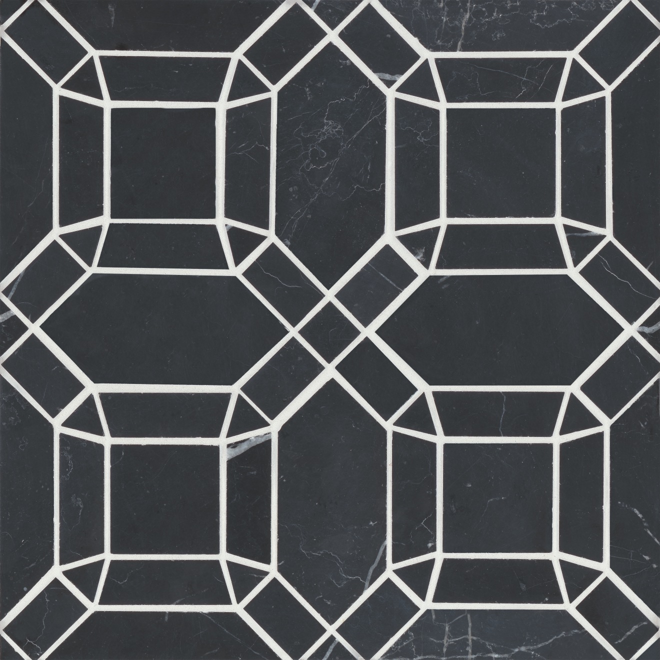 Monet Nero Marquina Mosaic 1 Honed