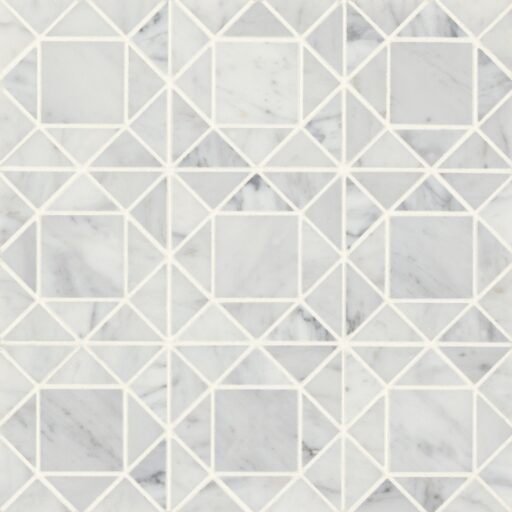 Monet White Carrara Mosaic 2 Honed