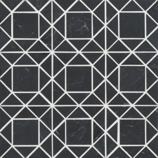 Monet Nero Marquina Mosaic 2 Honed