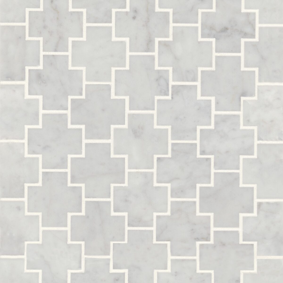 Monet White Carrara Mosaic 4 Honed