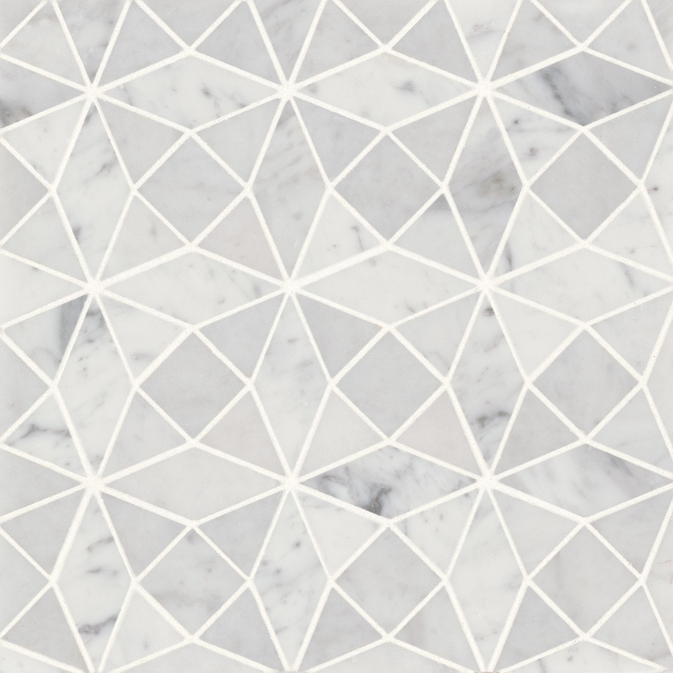 Monet White Carrara Mosaic 5 Honed