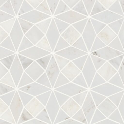 Monet Oriental White Mosaic 5 Honed