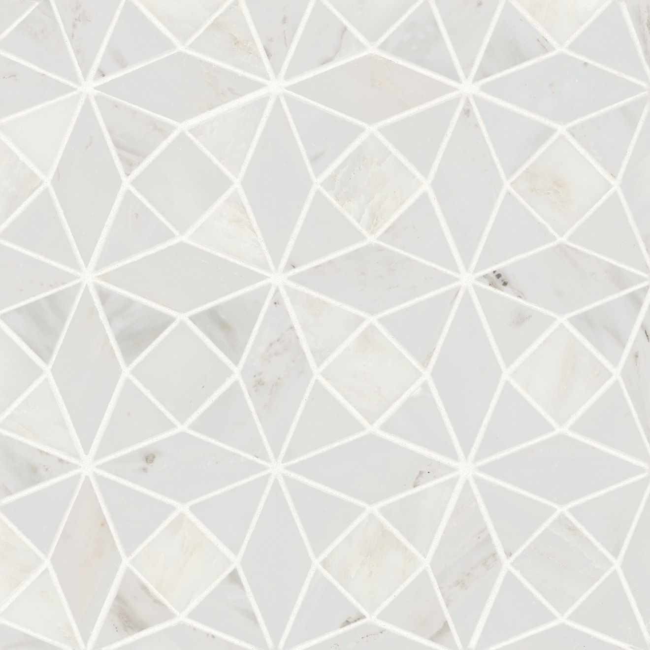 Monet Oriental White Mosaic 5 Honed