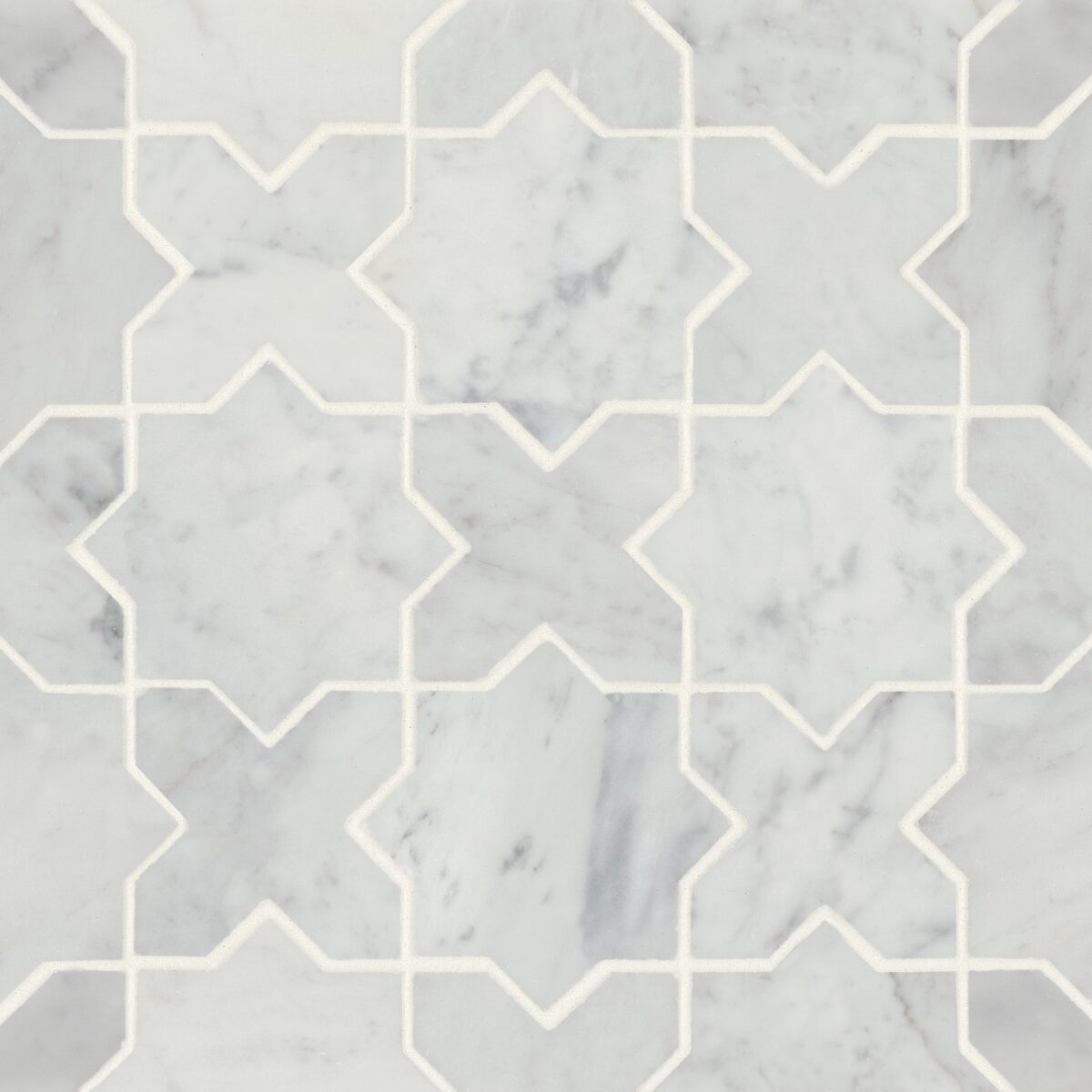 Monet White Carrara Mosaic 6 Honed