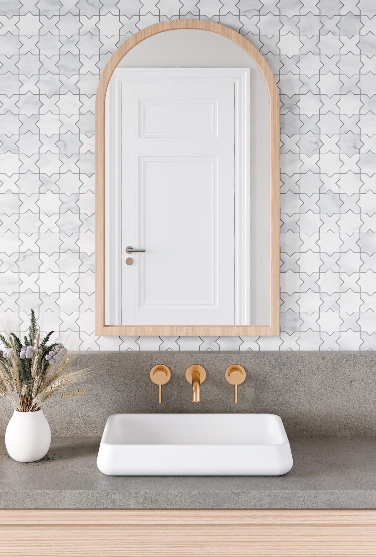 Monet White Carrara Mosaic 6 Honed - Image 3