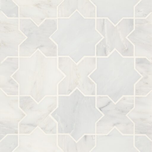 Monet Oriental White Mosaic 6 Honed