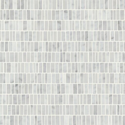 Monet White Carrara Mosaic 7 Honed