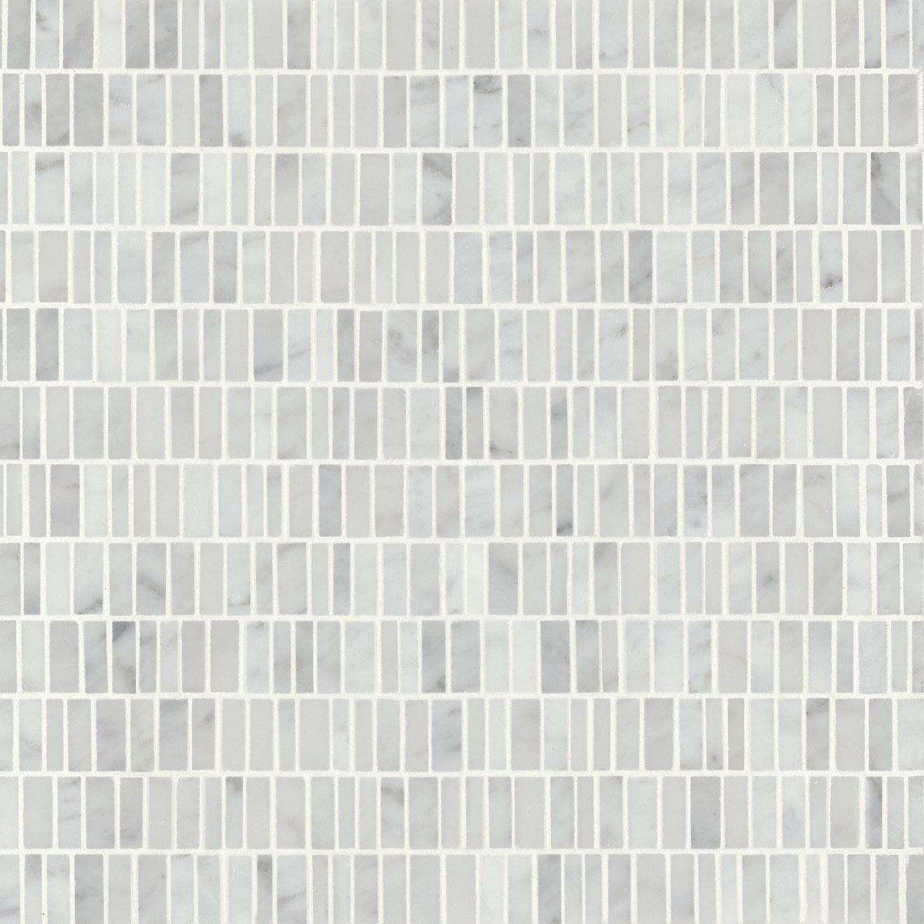 Monet White Carrara Mosaic 7 Honed