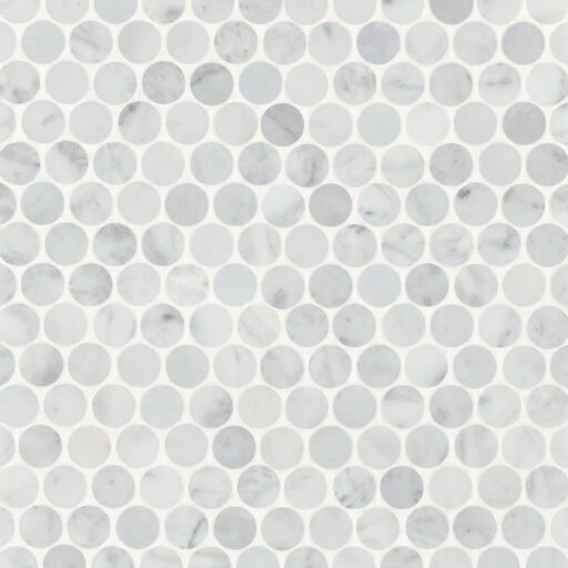 Monet White Carrara Mosaic 8 Honed