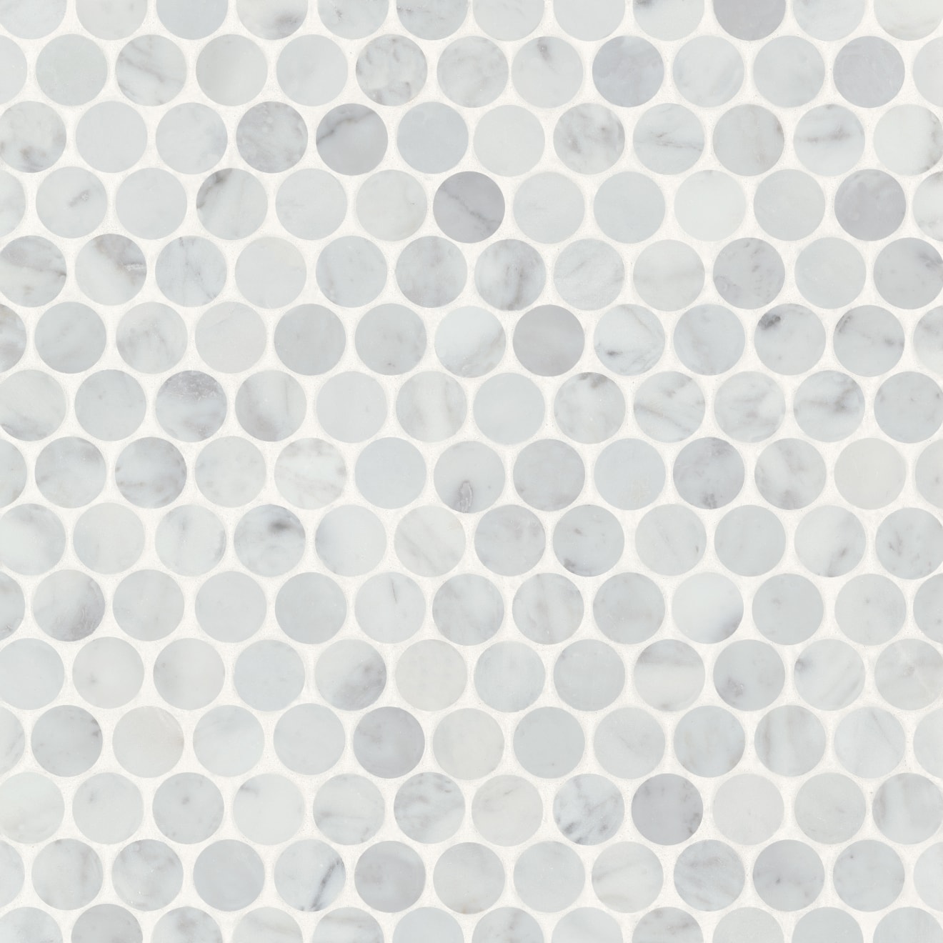 Monet White Carrara Mosaic 8 Honed