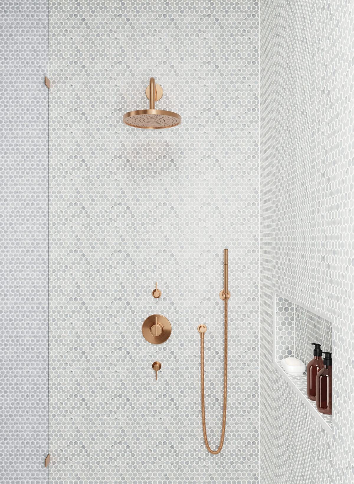 Monet White Carrara Mosaic 8 Honed - Image 3