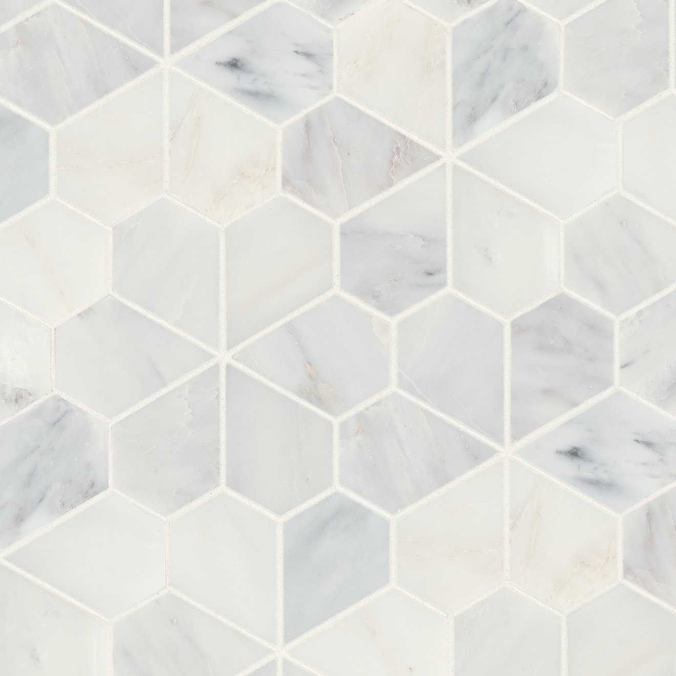 Monet Oriental White Mosaic 9 Honed