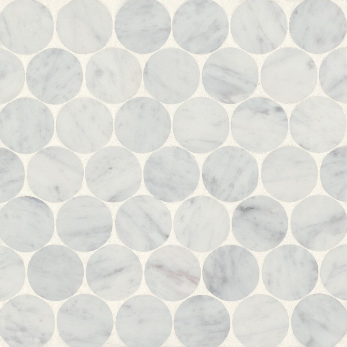 Monet White Carrara Mosaic 10 Honed