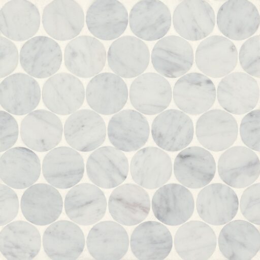 Monet White Carrara Mosaic 10 Honed