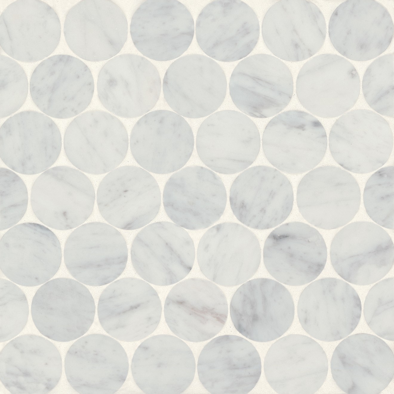 Monet White Carrara Mosaic 10 Honed