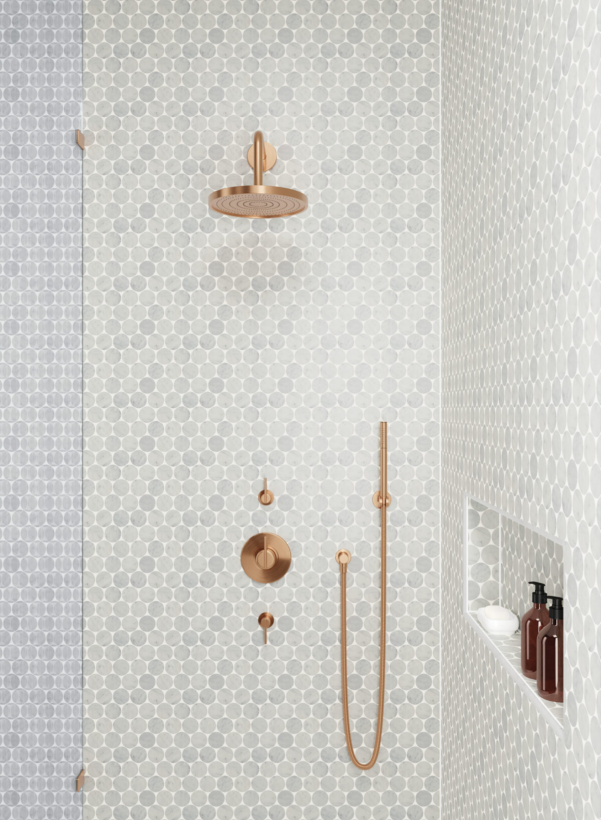 Monet White Carrara Mosaic 10 Honed - Image 3