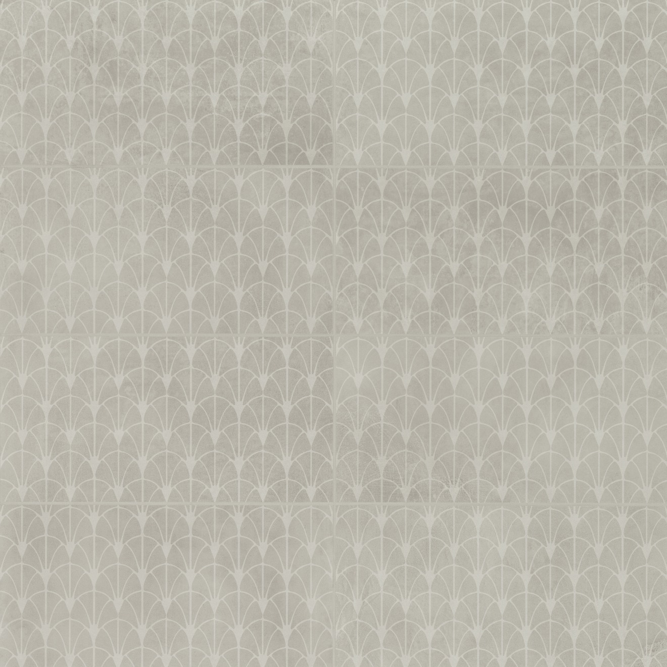 Wave 12" x 24" Honed Fan Deco Porcelain Tile in Ash
