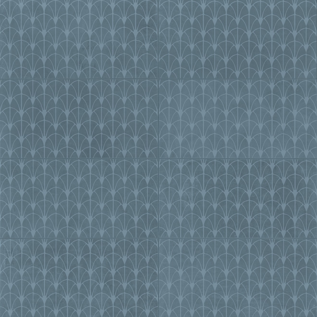 Wave 12" x 24" Honed Fan Deco Porcelain Tile in Seaweed
