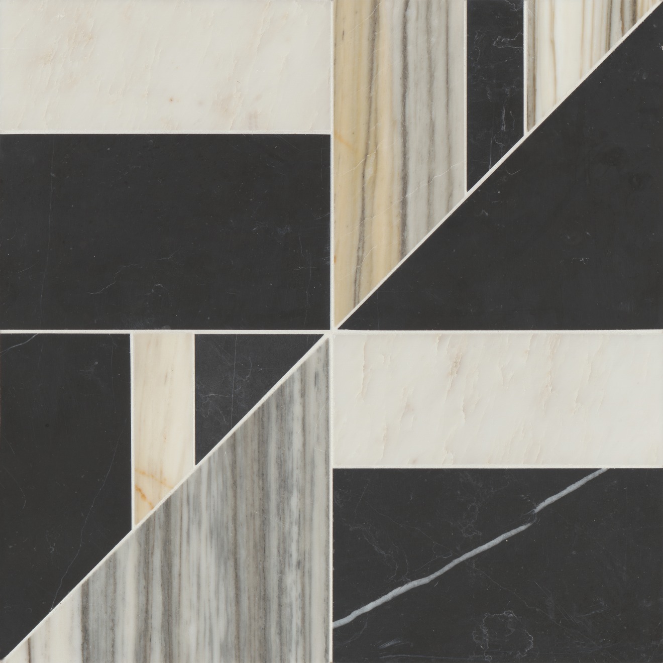 Modni Lennox Honed Marble Mosaic Tile in Warm Blend