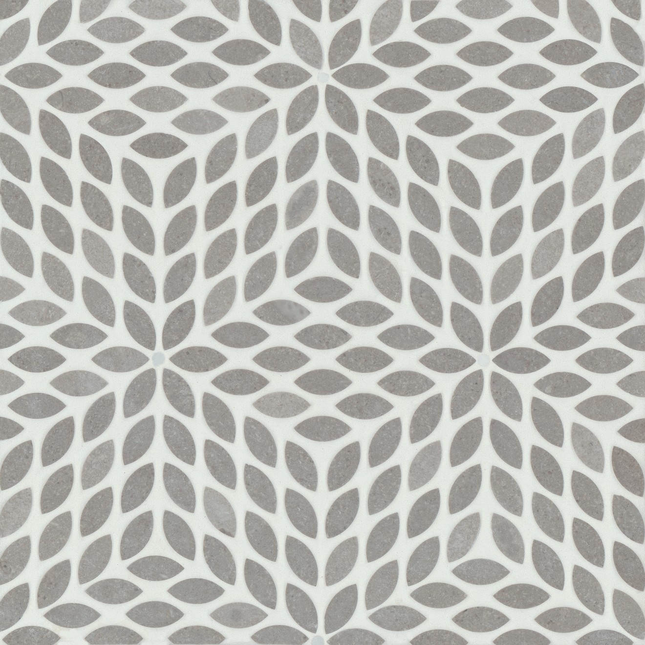 Celeste Honed Marble Blend Mosaic Tile in Cinder Grey & Calacatta Losanna