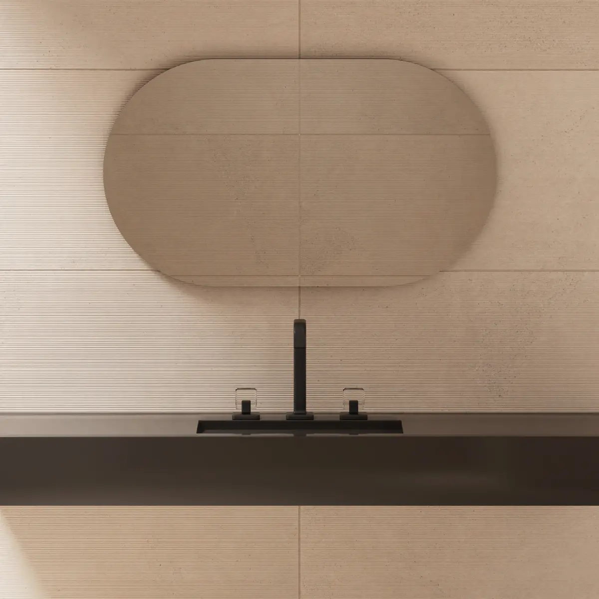 Thaddeus 3" x 24" Matte Porcelain Bullnose Trim in Taupe - Image 2