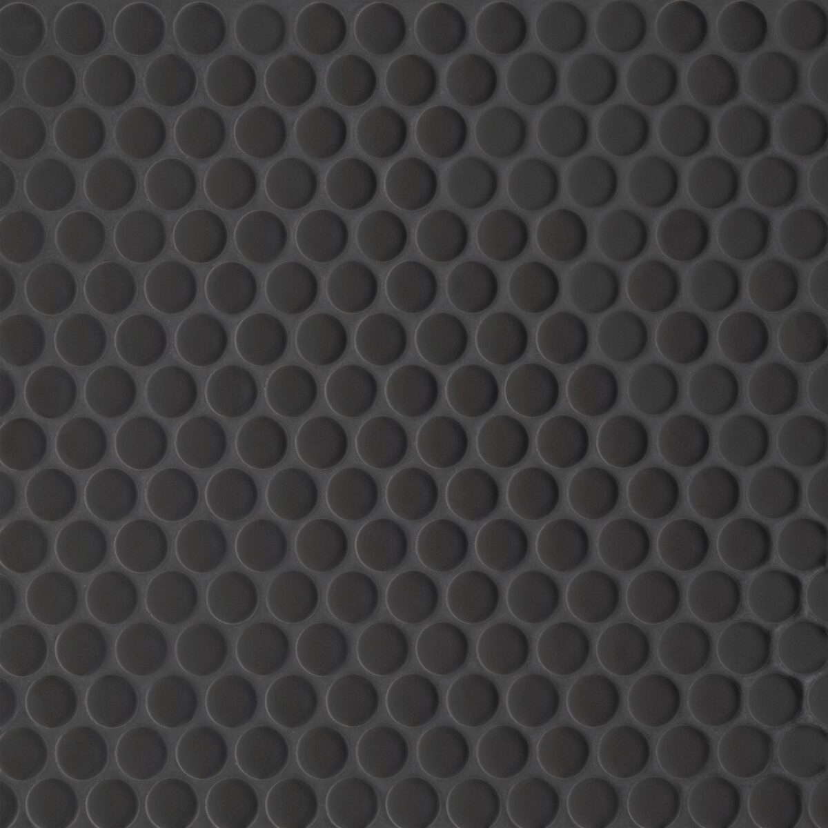 Le Cafe- 3/4 inch Penny Round Mosaic Black Matte