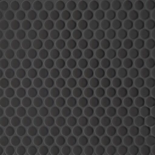 Le Cafe- 3/4 inch Penny Round Mosaic Black Matte