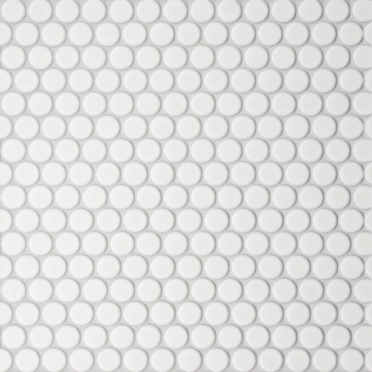 Le Cafe- 3/4 inch Penny Round Mosaic White Matte
