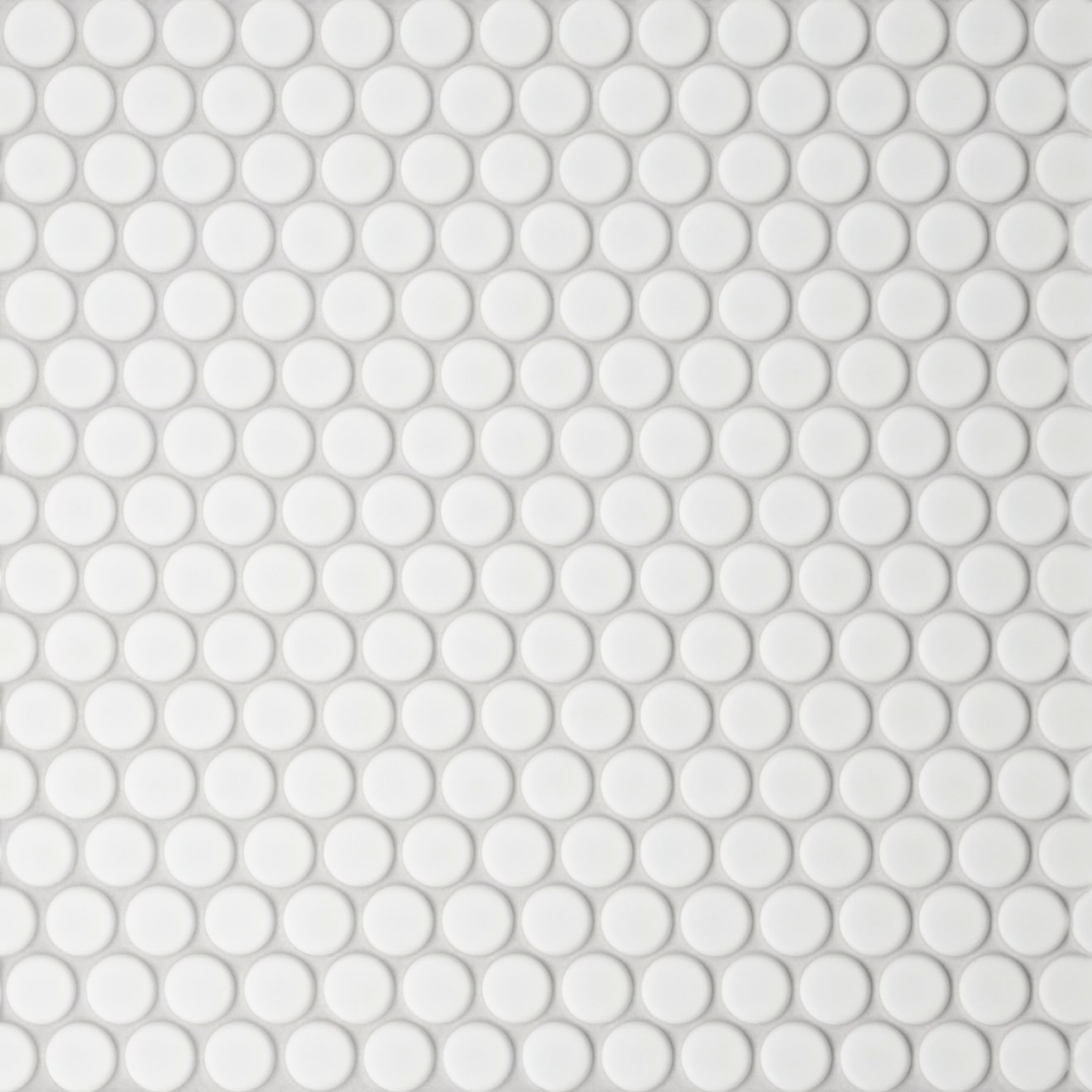 Le Cafe- 3/4 inch Penny Round Mosaic White Matte