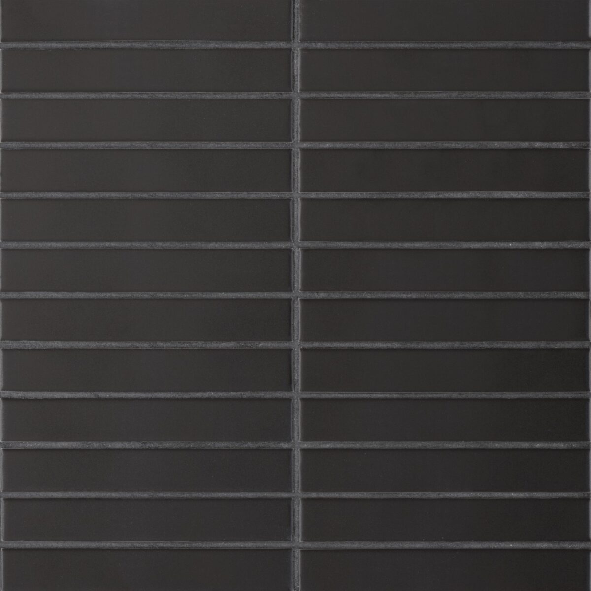 Le Cafe- 1x6 Straight Stack Mosaic Black Matte