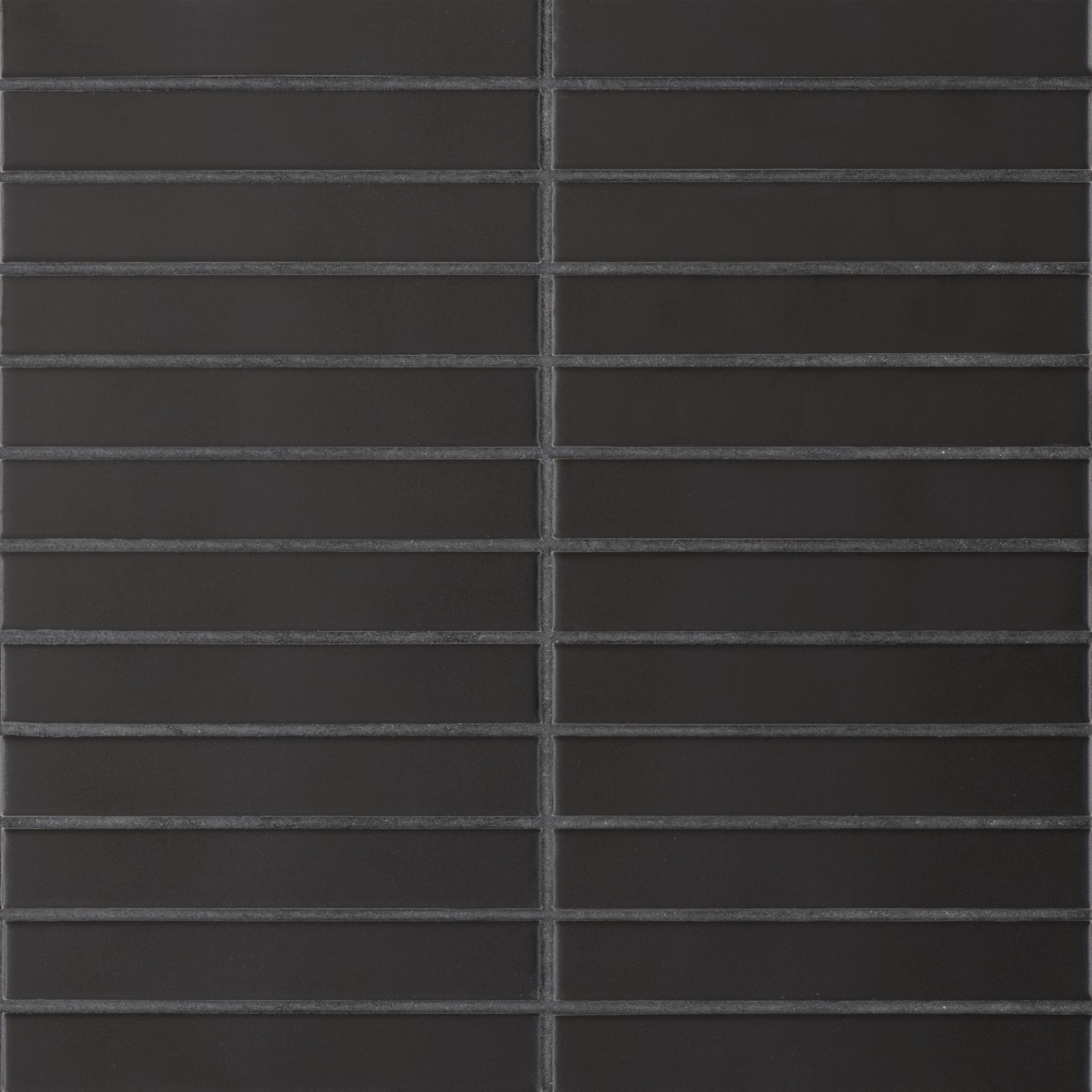 Le Cafe- 1x6 Straight Stack Mosaic Black Matte