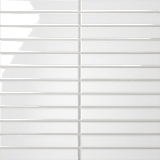 Le Cafe- 1x6 Straight Stack Mosaic White Gloss